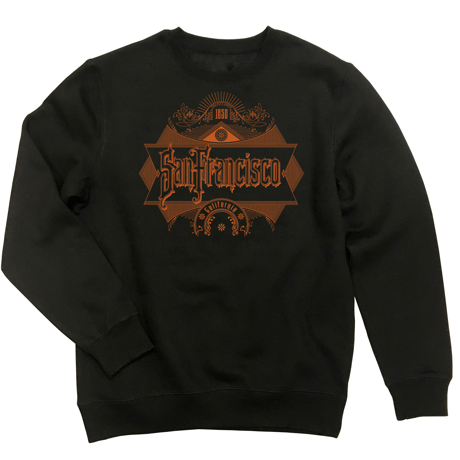 Vintage Graphic San Francisco Black Unisex Crew Pullover
