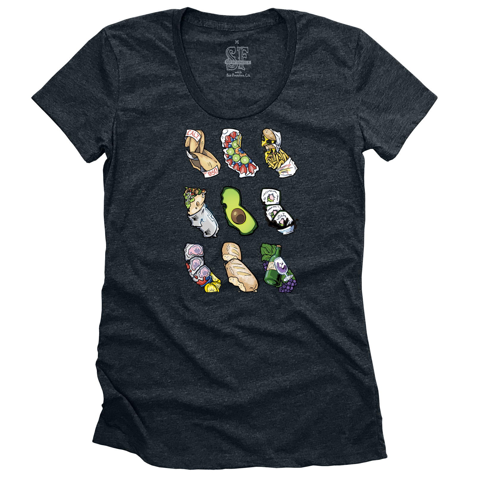 SF Mercantile Cali-foodie Women's Scoop-Neck Tee