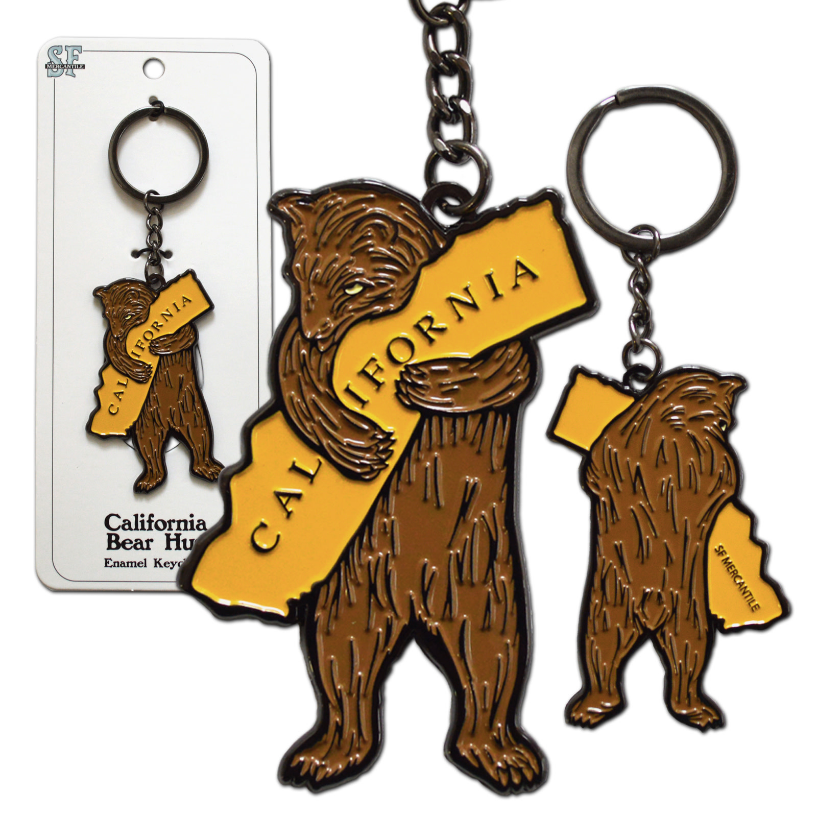 SF Mercantile California Bear Hug Enamel Keychain