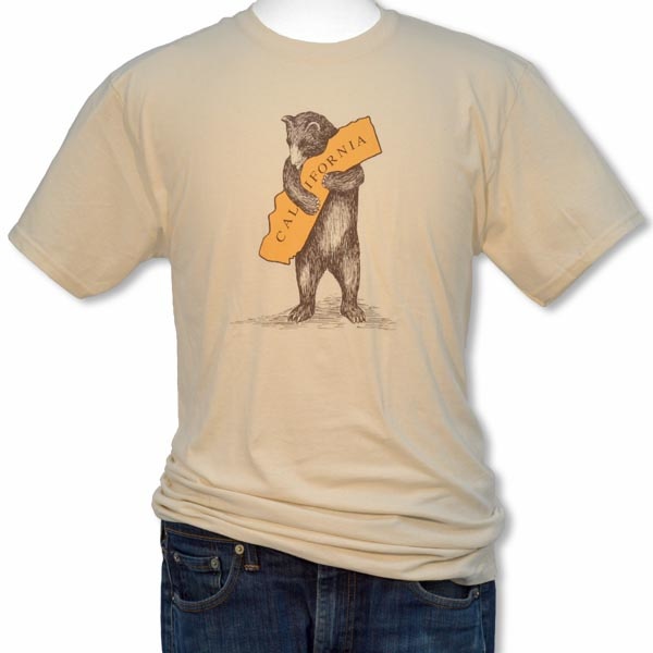 CA Bear Hug Unisex Tee, Natural Cream