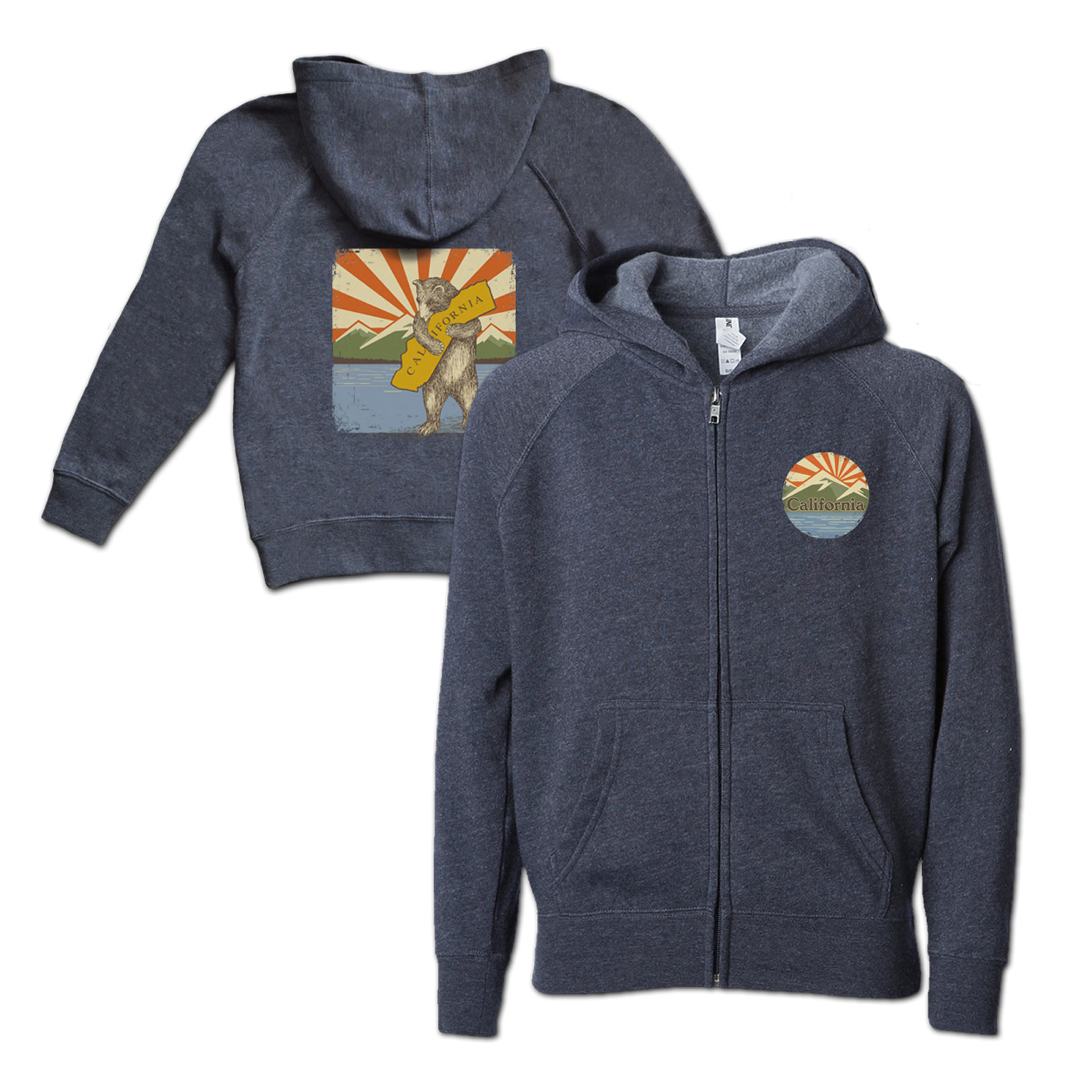 Kids Mountain Bear Zip Hoodie