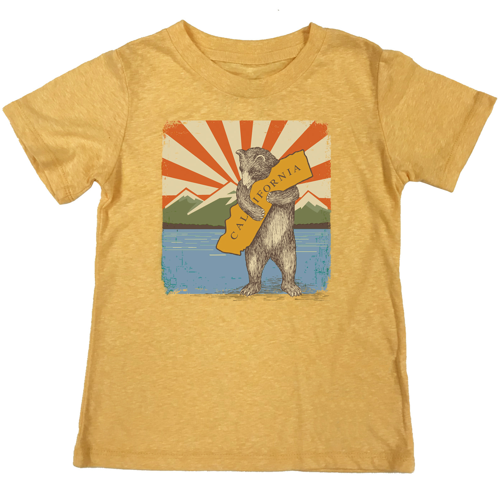 California Mountain & Lake Bear Kids Tee