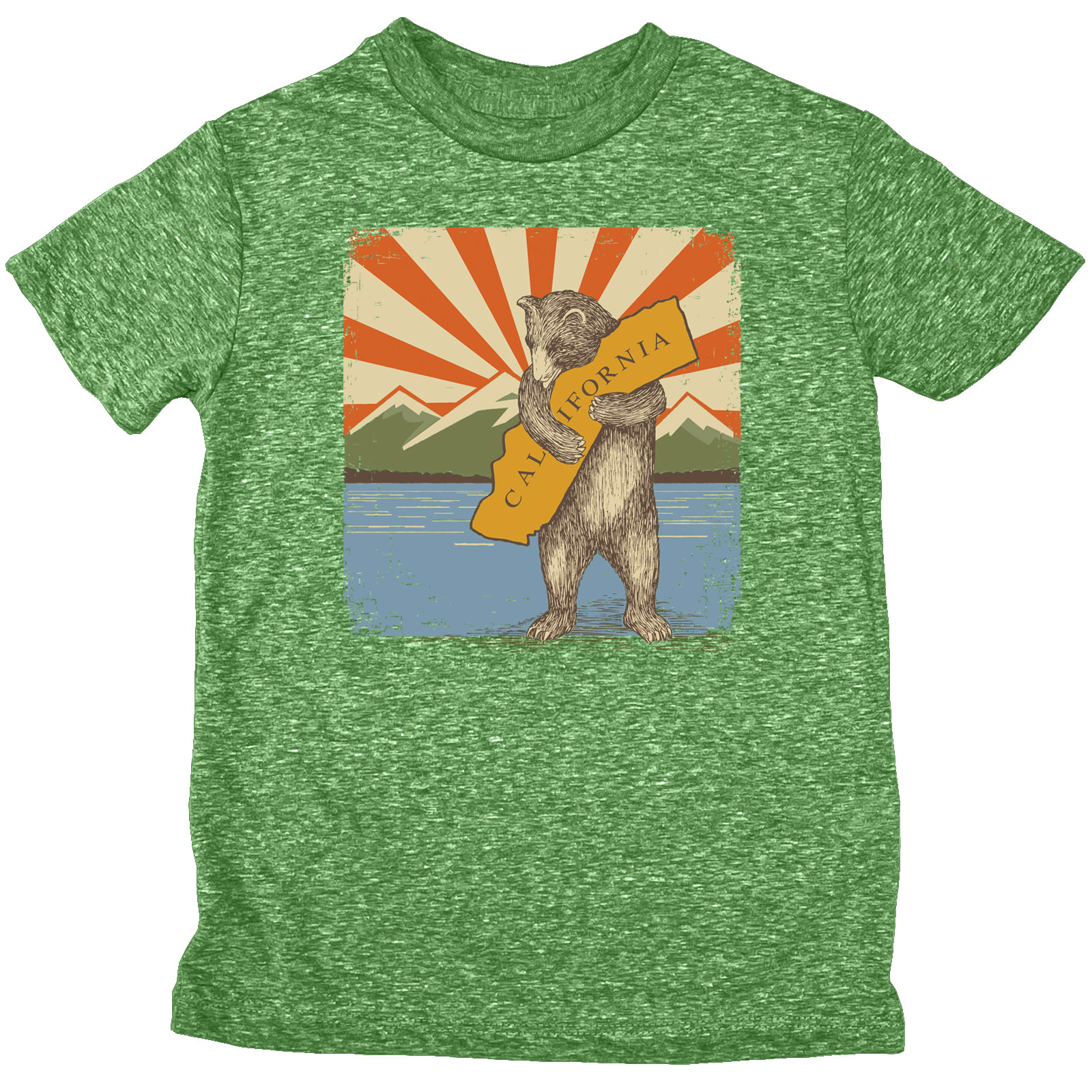 California Mountain & Lake Bear Kids Tee