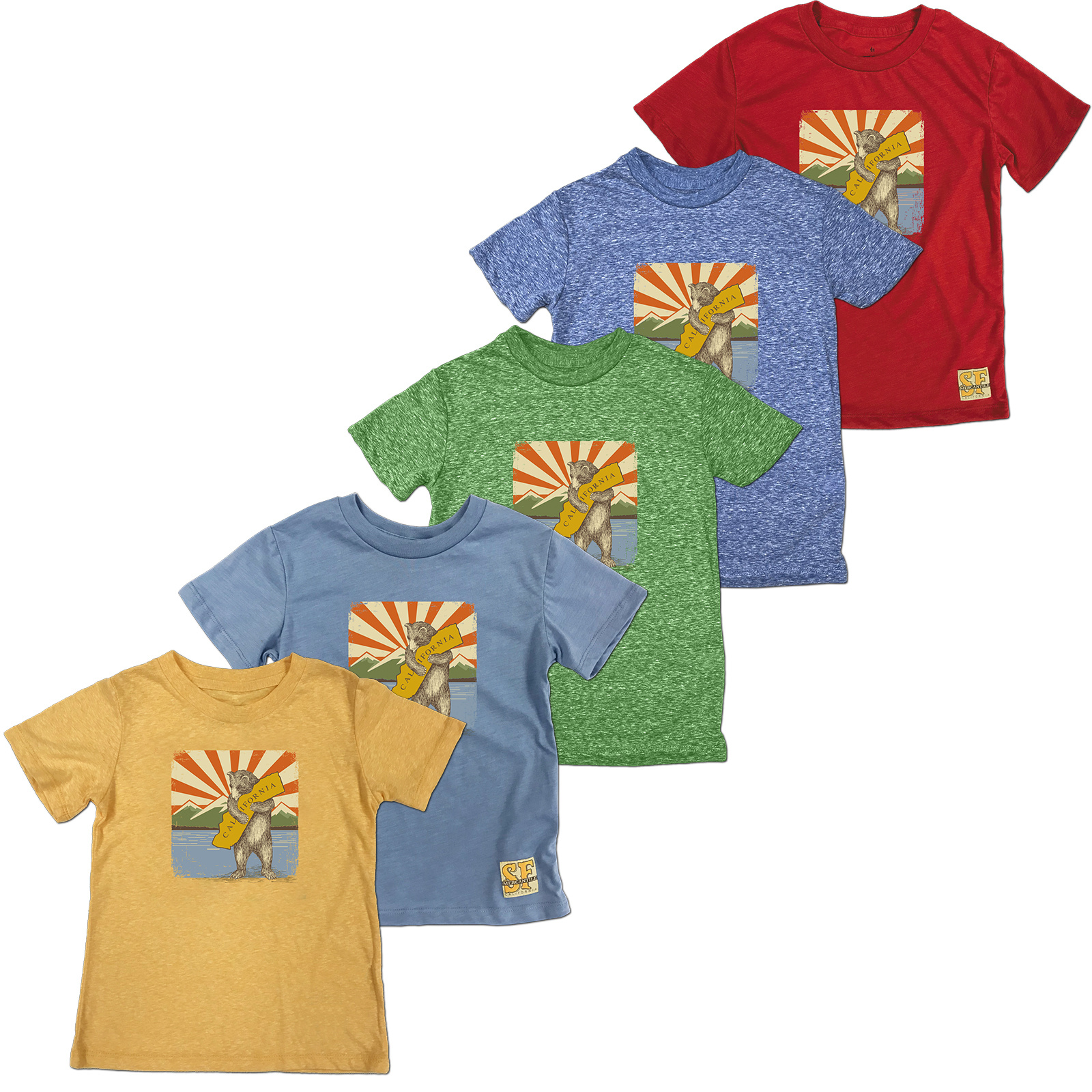 California Mountain & Lake Bear Kids Tee