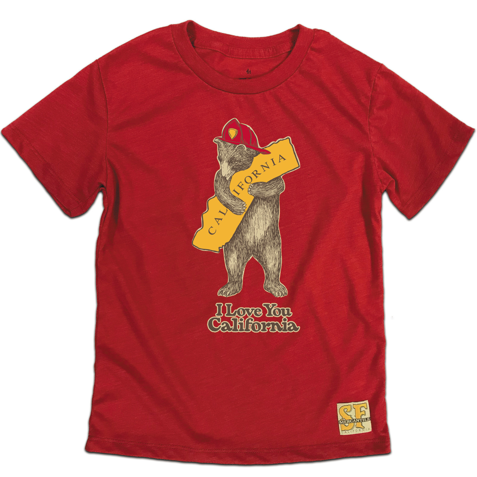 Kids CA Firefighter Bear Tee