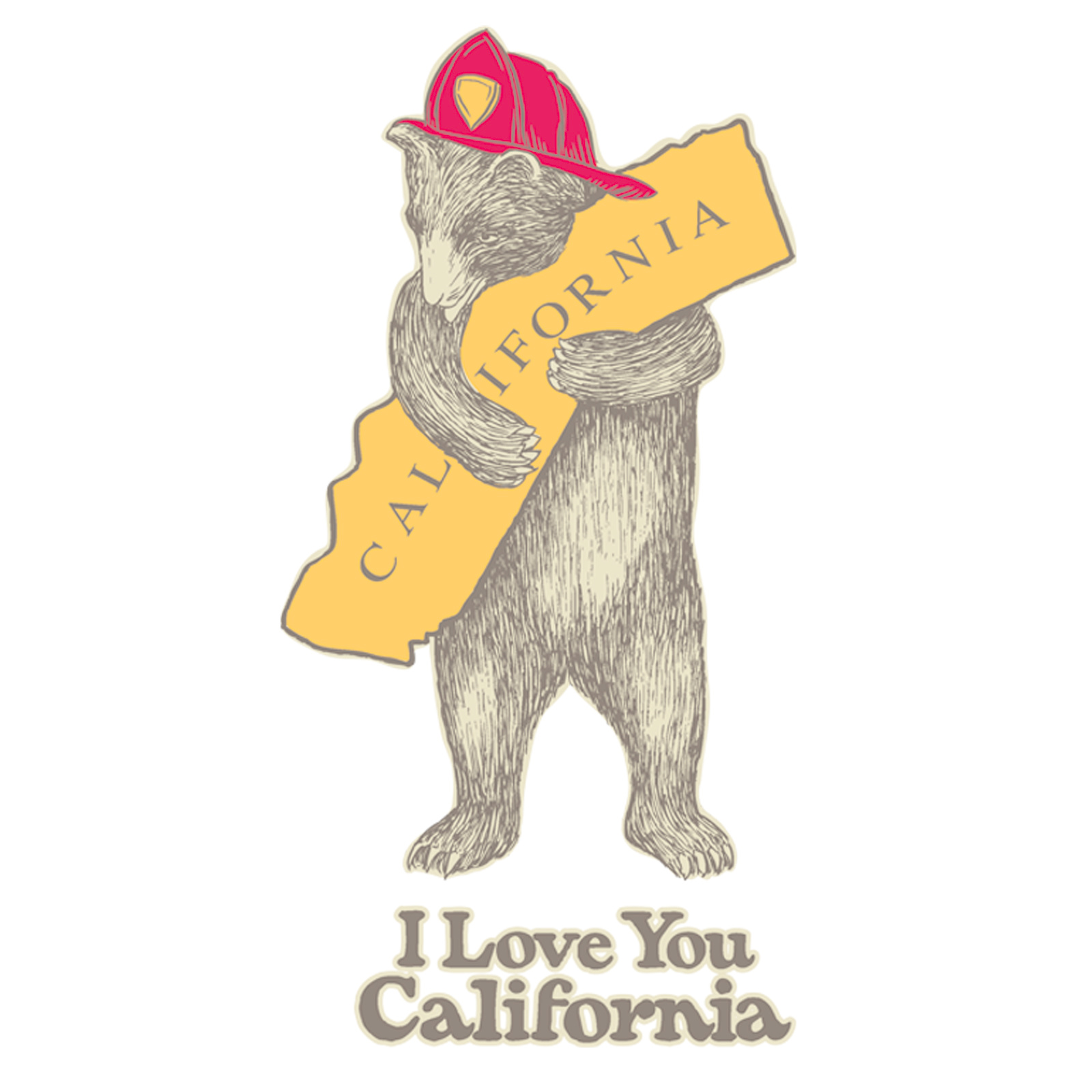 Kids CA Firefighter Bear Tee