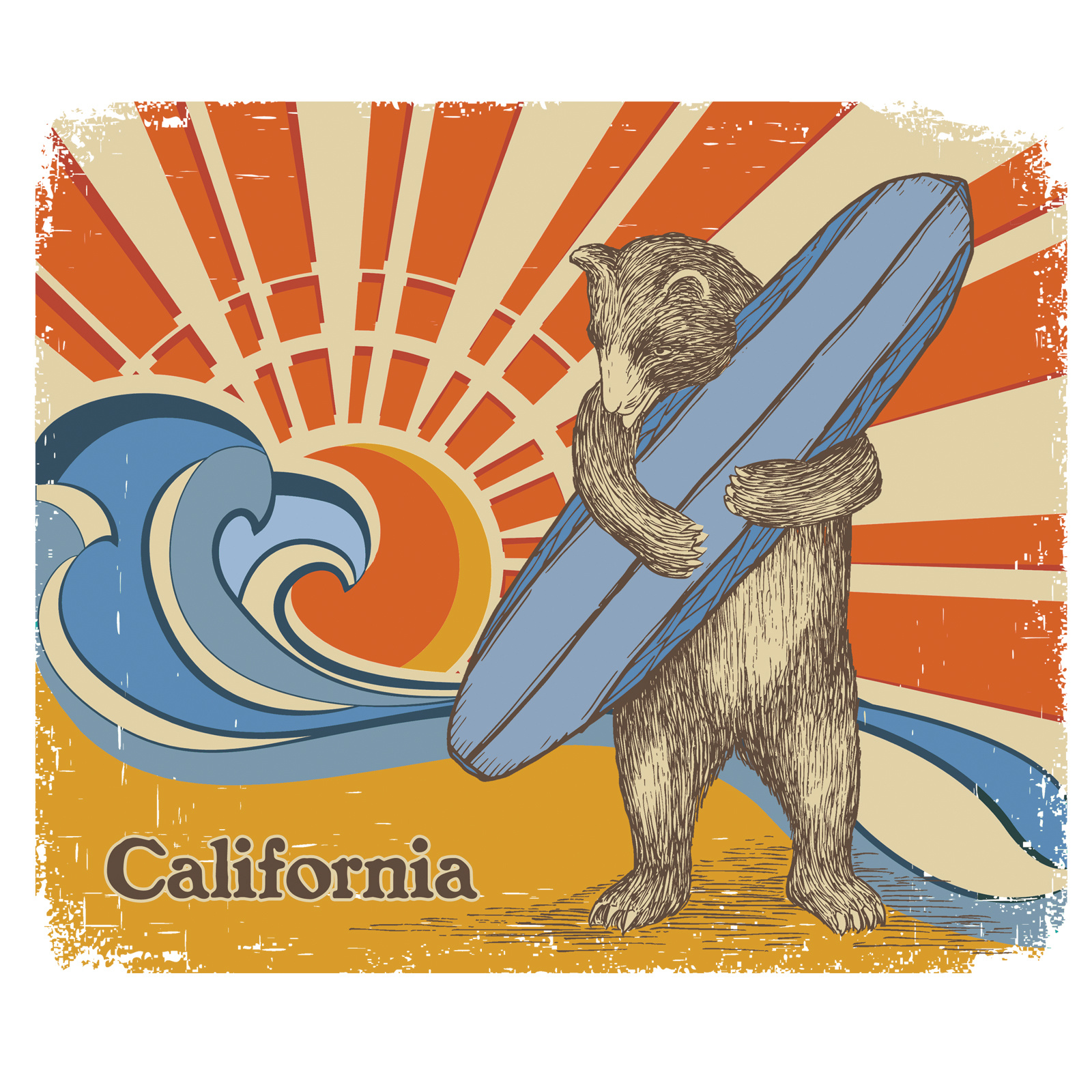 Kids Sun & Surf Bear Tee