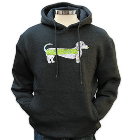 GGB Dachshund Pullover Hoodie, Charcoal