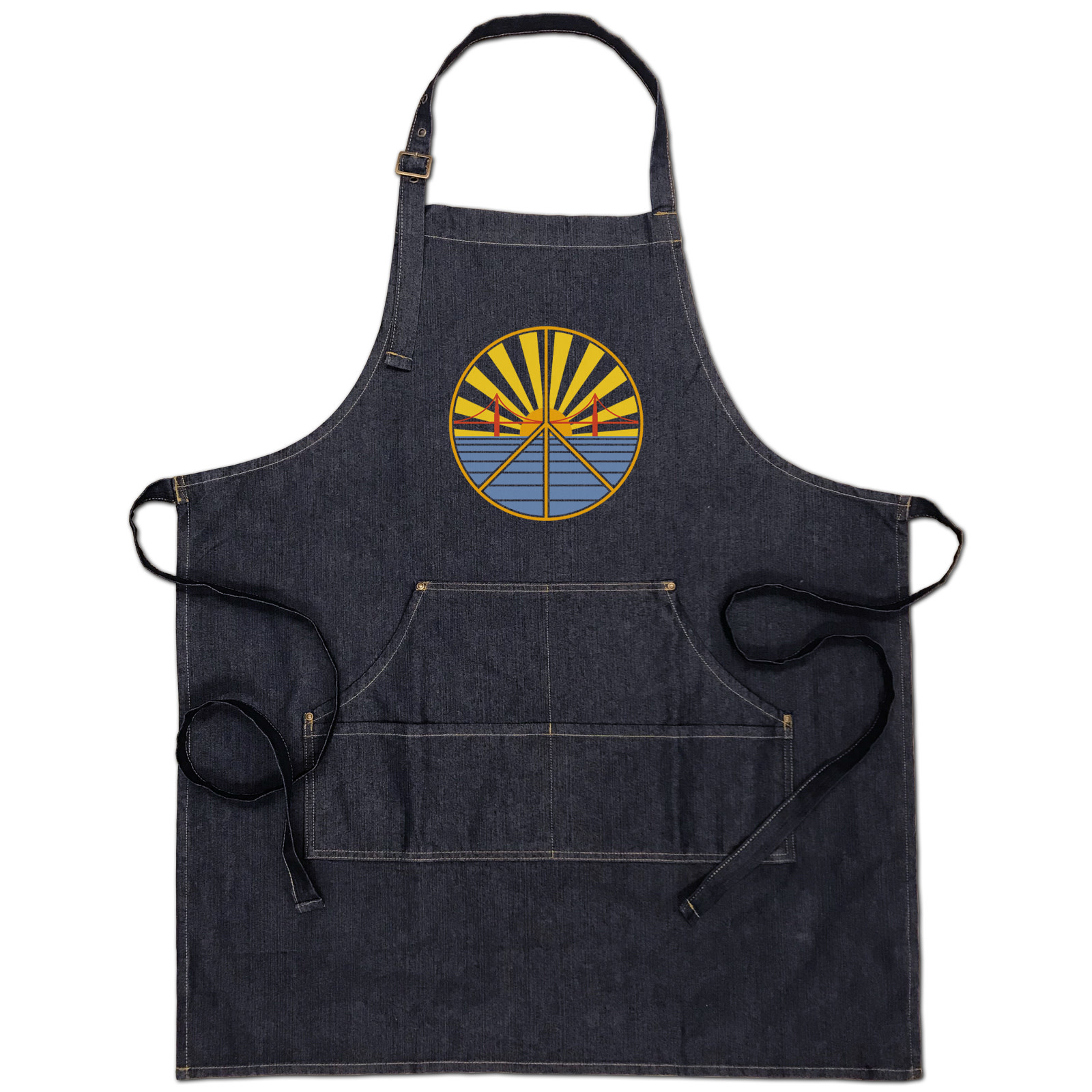 SF Mercantile GGB Sunset Peace Denim Apron