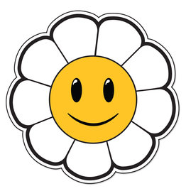 Smiley Daisy Vinyl Sticker