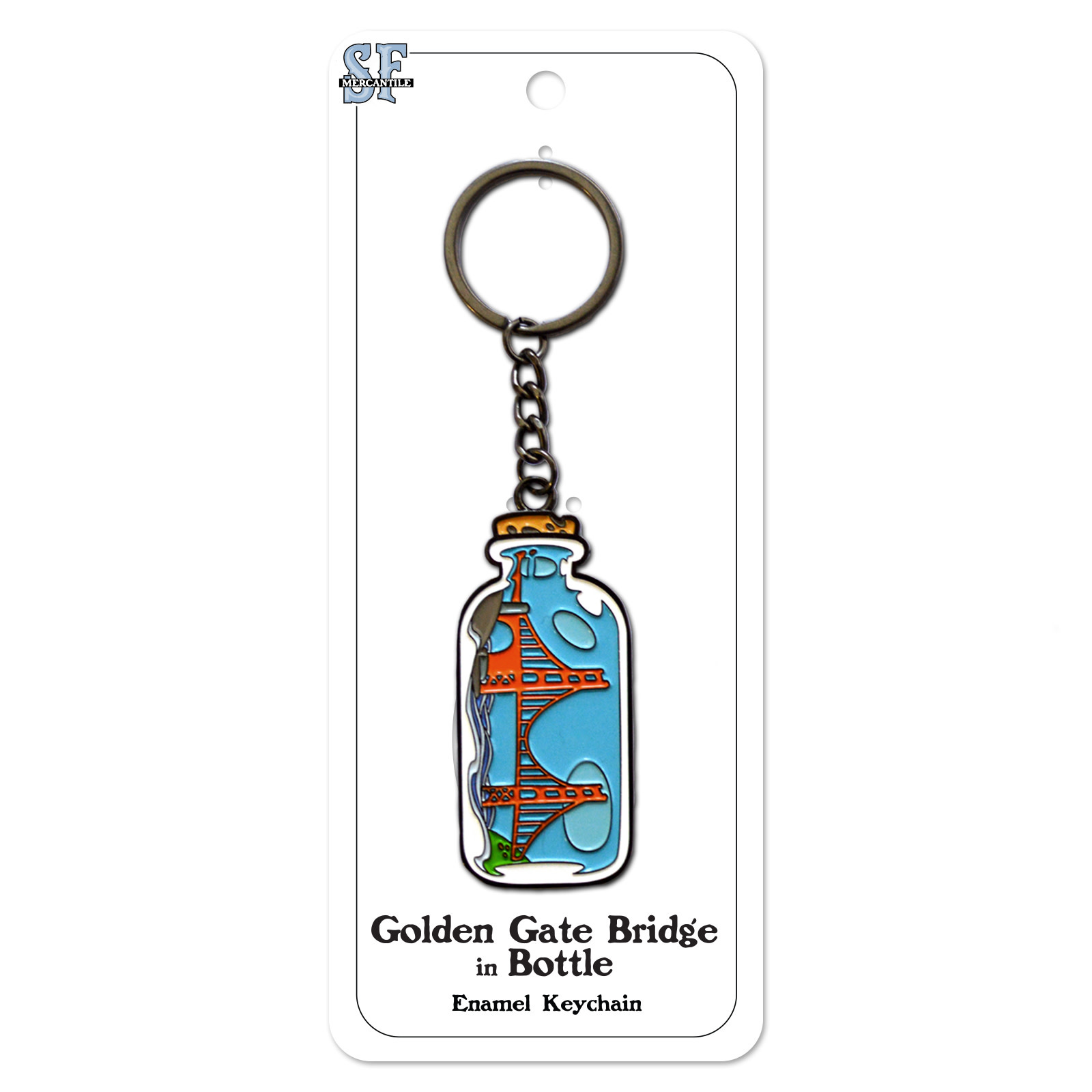 Golden Gate Bridge in Bottle Keychain