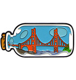 Golden Gate Bridge in Bottle Enamel Magnet