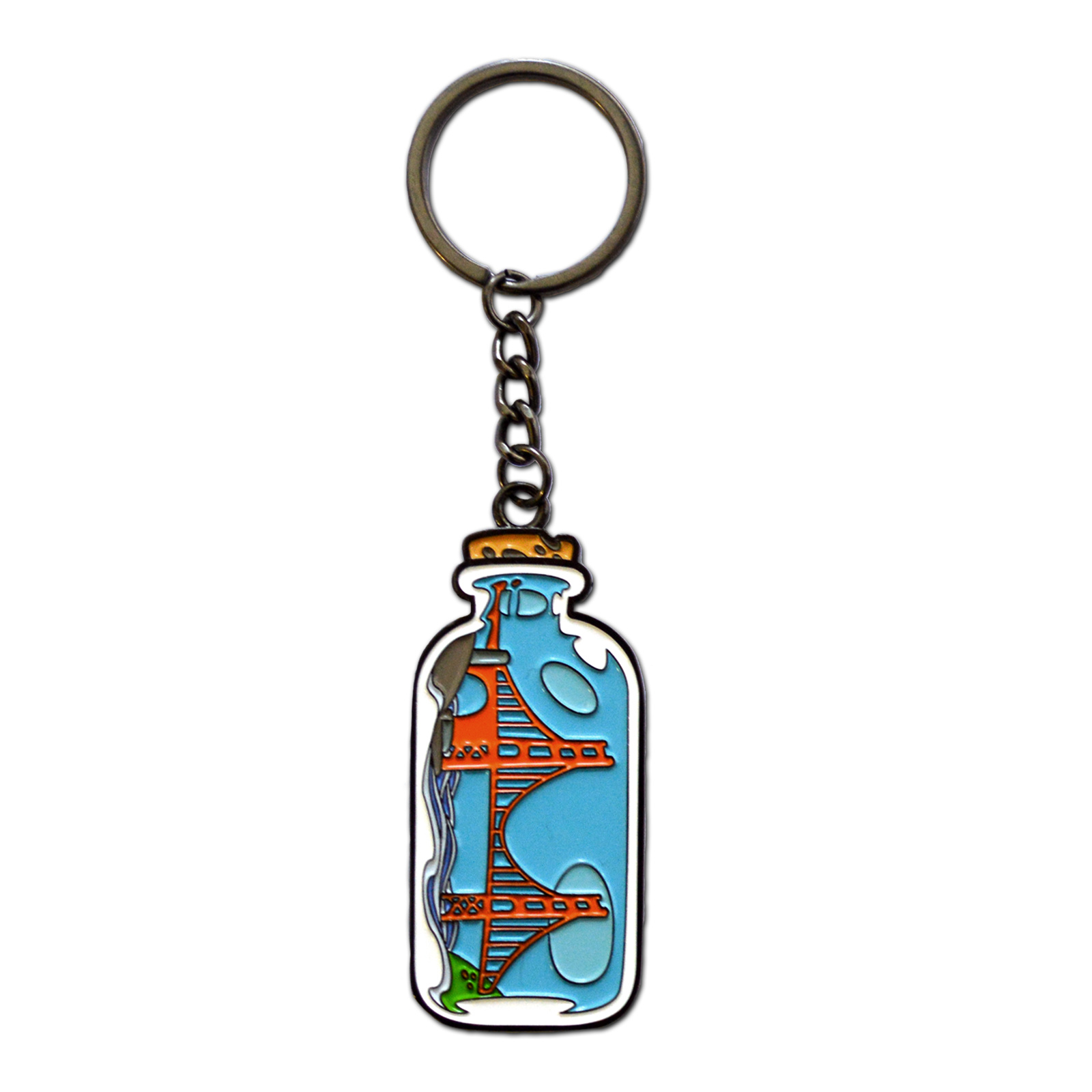 Golden Gate Bridge in Bottle Keychain