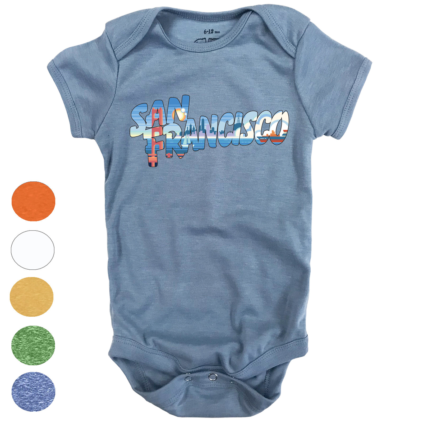 Modern Retro San Francisco Onesie