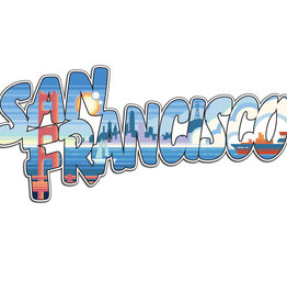 Retro San Francisco Vinyl Sticker 9"