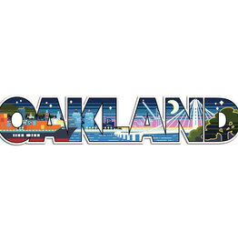 Retro Oakland Vinyl Sticker 9"