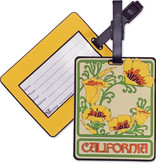 California Poppy PVC Luggage Tag