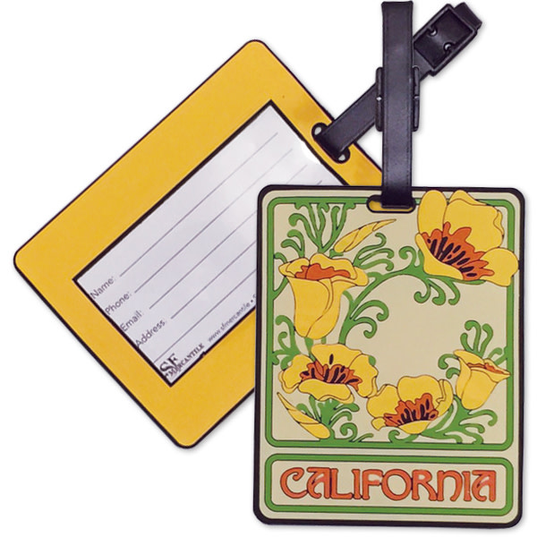 California Poppy PVC Luggage Tag