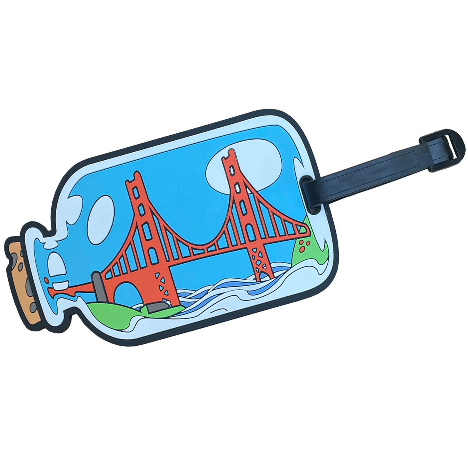 Golden Gate Bridge in Bottle PVC Luggage Tag