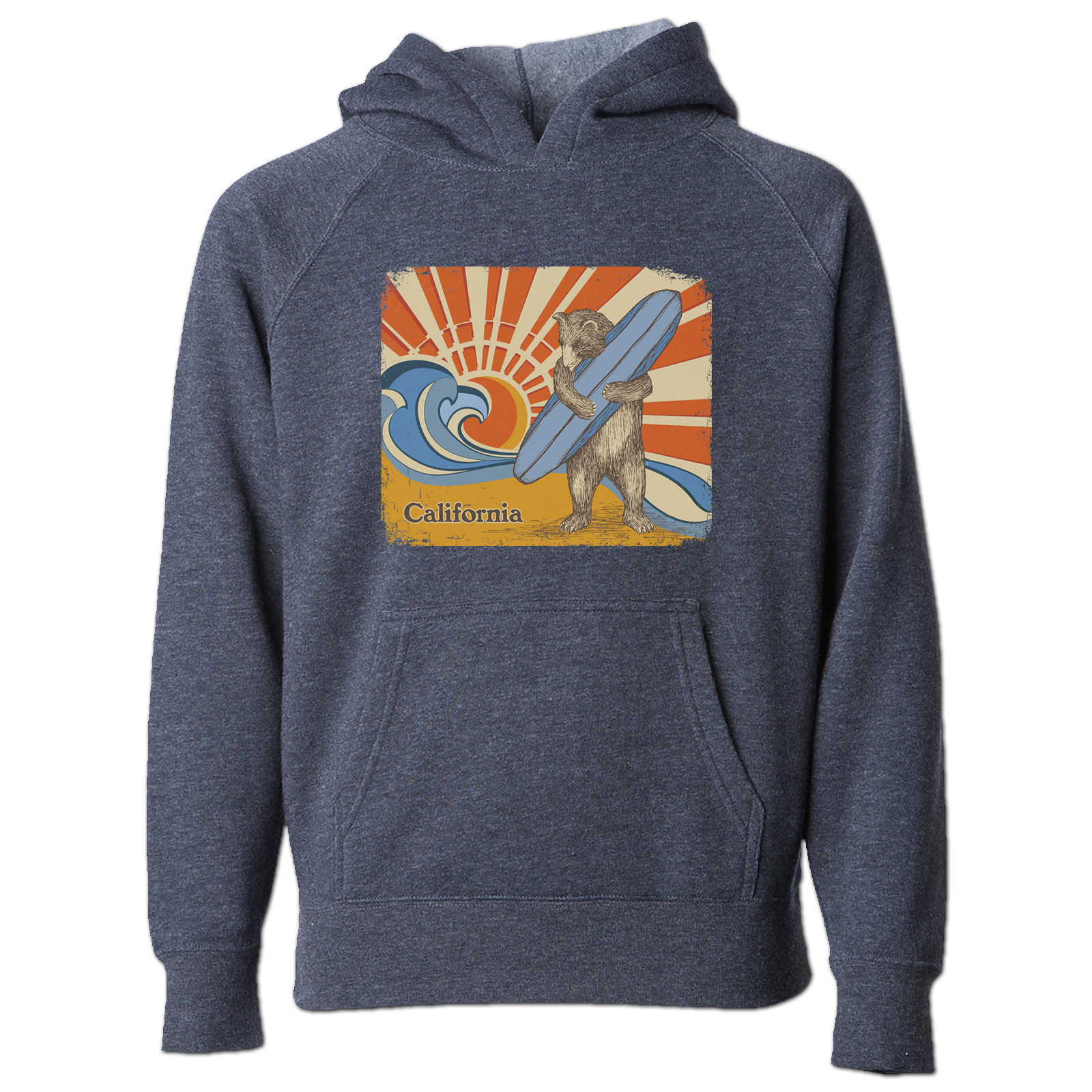 Kids Sun & Surf Bear Pullover Hoodie