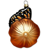 California Poppy with Monarch Butterfly Glass Mold Ornament