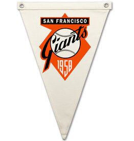 Vintage Giants Canvas Pennants