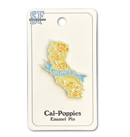 State of California w/Poppies Enamel Pin - FACTORY SECOND 50% off