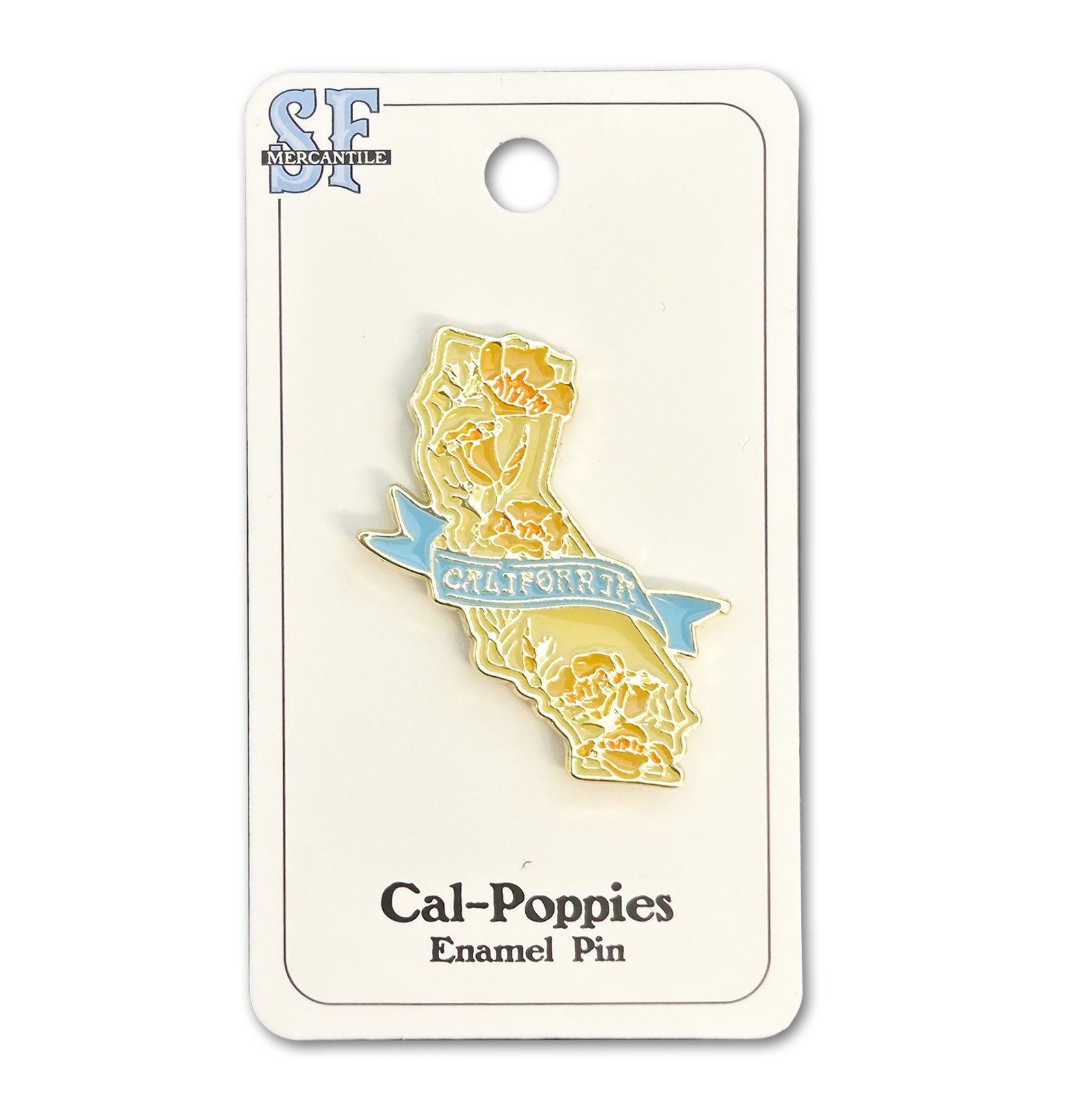 State of California w/Poppies Enamel Pin - FACTORY SECOND 50% off