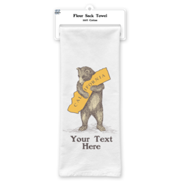 SF Mercantile California Bear Hug Custom Flour Sack Towel