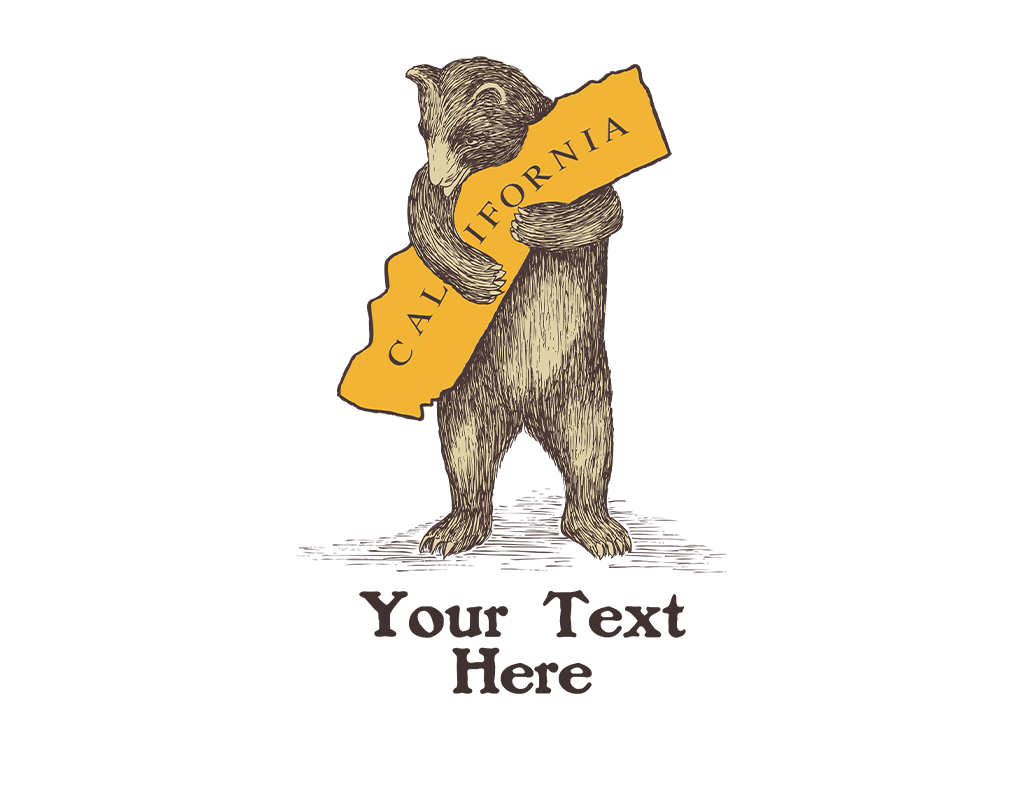 SF Mercantile California Bear Hug Custom Flour Sack Towel