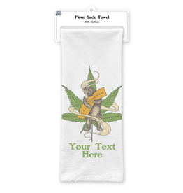 SF Mercantile Cannabis Bear Custom Flour Sack Towel