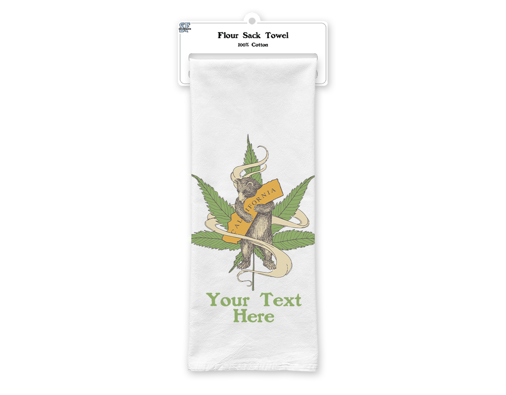 SF Mercantile Cannabis Bear Custom Flour Sack Towel