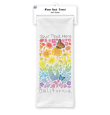 SF Mercantile Rainbow Floral Field Custom Flour Sack Towel