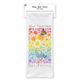 SF Mercantile Rainbow Floral Field Custom Flour Sack Towel