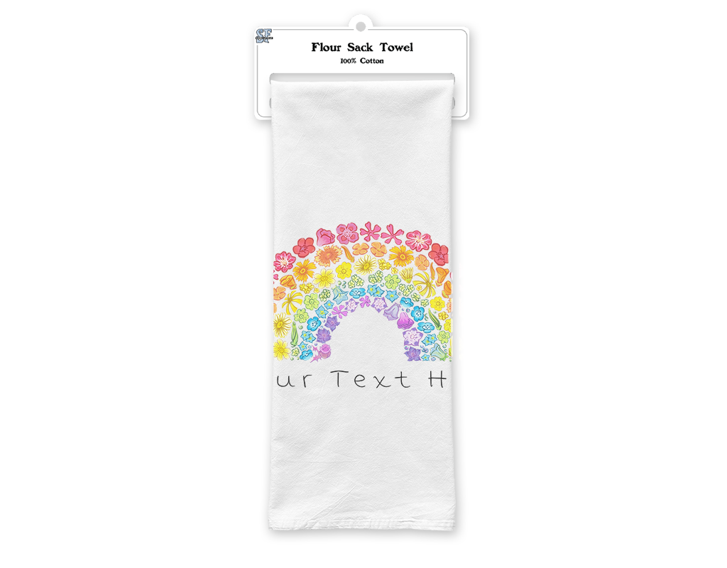 SF Mercantile Wildflower Rainbow Custom Flour Sack Towel