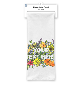 SF Mercantile Floral Text Custom Flour Sack Towel