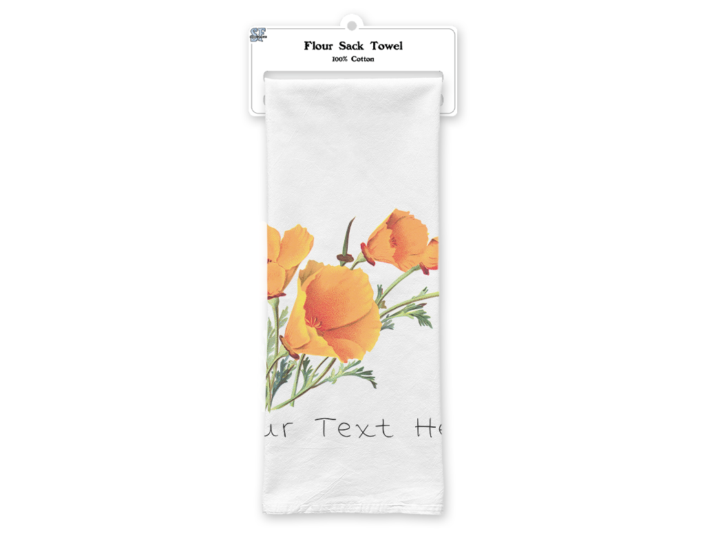 SF Mercantile Vintage Poppies Custom Flour Sack Towel