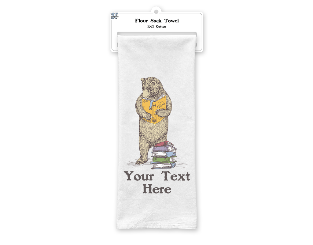 SF Mercantile Book Bear Custom Flour Sack Towel