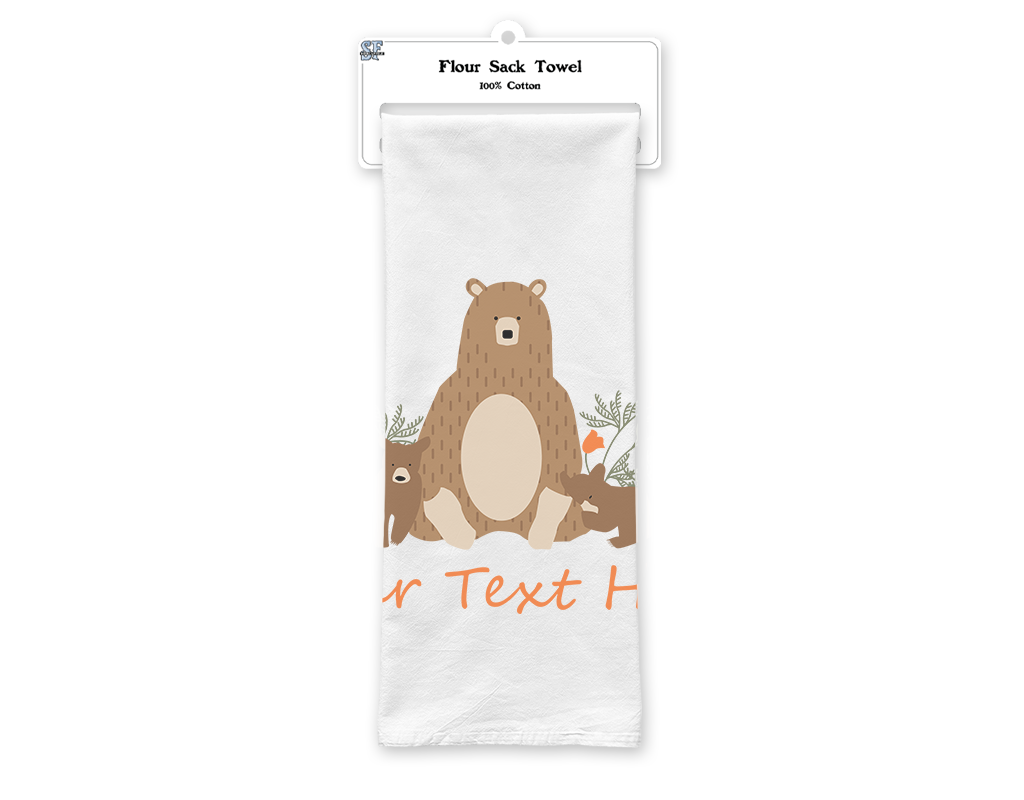 SF Mercantile Bear Family Custom Flour Sack Towel
