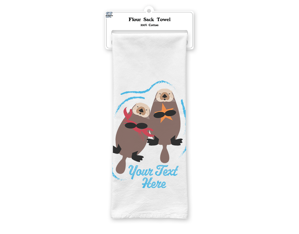 SF Mercantile Sea Otters Custom Flour Sack Towel