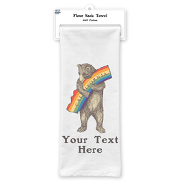 SF Mercantile Pride Bear Custom Flour Sack Towel