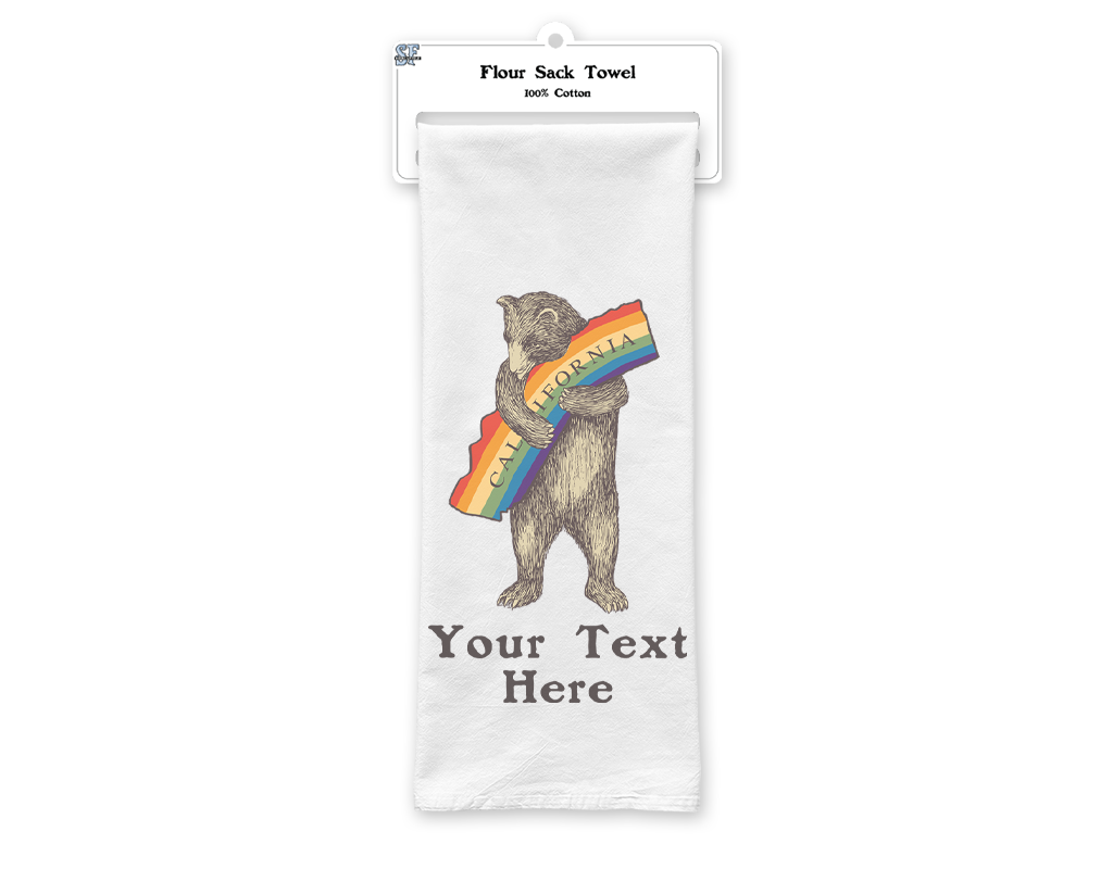 SF Mercantile Pride Bear Custom Flour Sack Towel