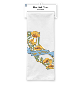 SF Mercantile State w/ Poppies Custom Flour Sack Towel