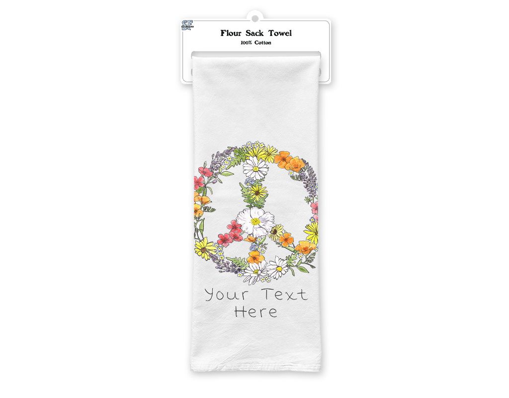 SF Mercantile Floral Peace Custom Flour Sack Towel