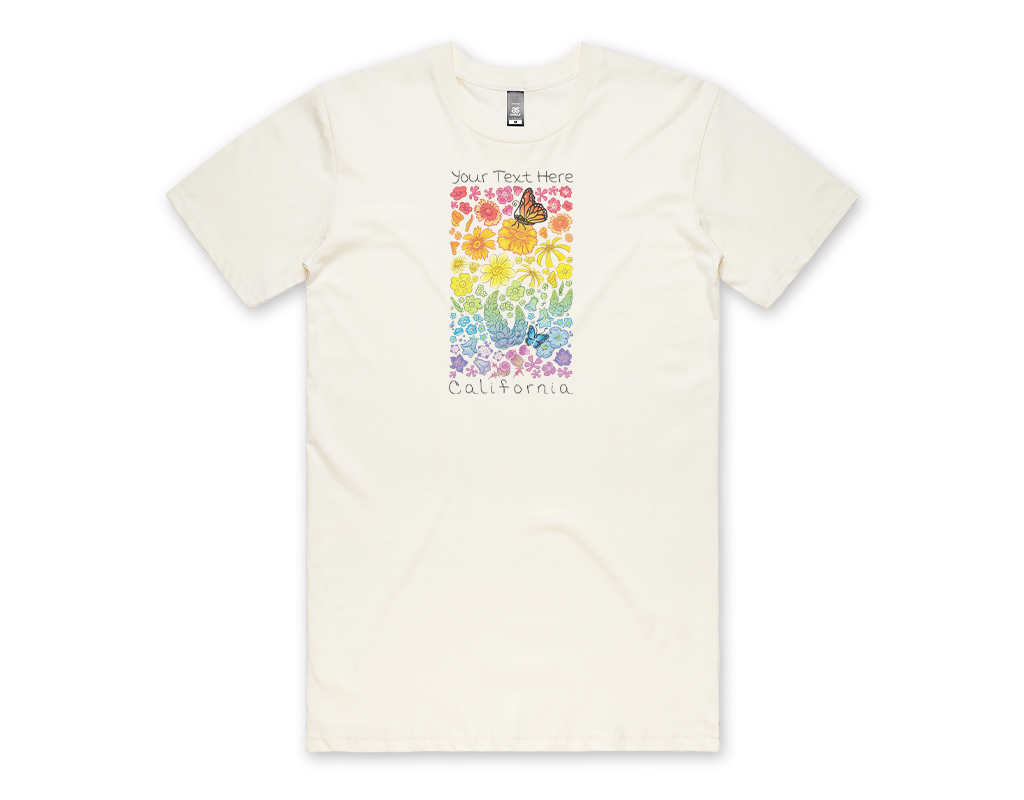 SF Mercantile Rainbow Floral Field Custom Unisex Tee