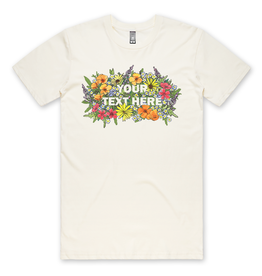 SF Mercantile Floral Text Custom Unisex Tee