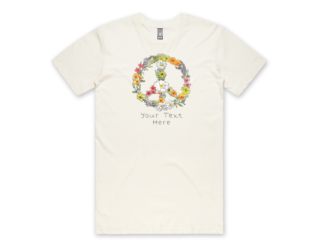 SF Mercantile Floral Peace Custom Unisex Tee