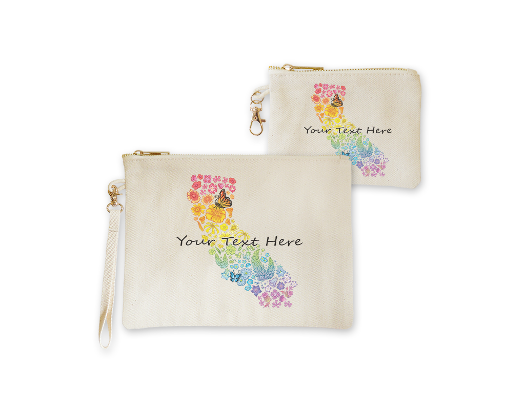 SF Mercantile Rainbow Floral State Custom Pouches