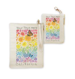 SF Mercantile Rainbow Floral Field Custom Pouches