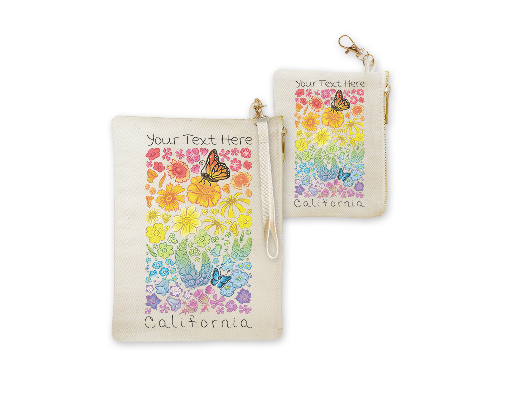 SF Mercantile Rainbow Floral Field Custom Pouches